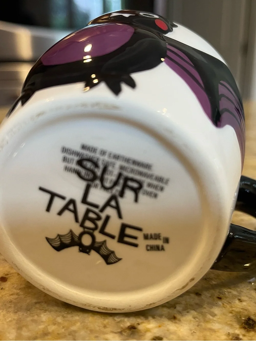 Sur La Table Halloween Pumpkin Bat Ceramic Child or Espresso Mug